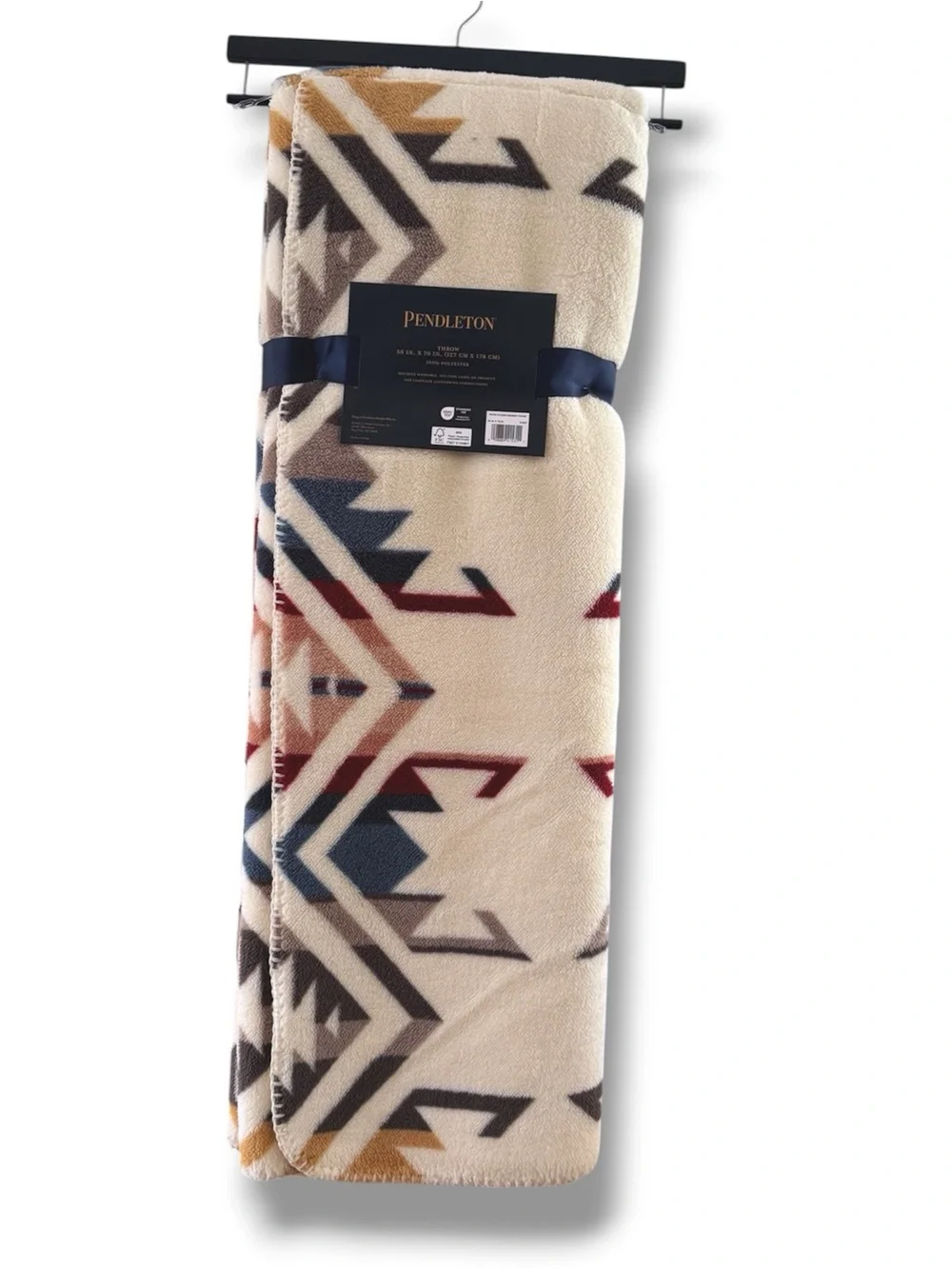 Pendleton White Sands Aztec Berber Throw Blanket 50”x70”
